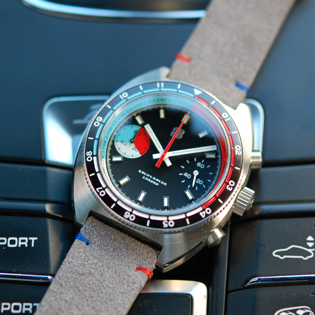 Straton Watch Co. Yacht Racer Quartz Schwarzes Zifferblatt