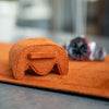 Personalized Hexagon Black Orange 6 Slot Watch Box