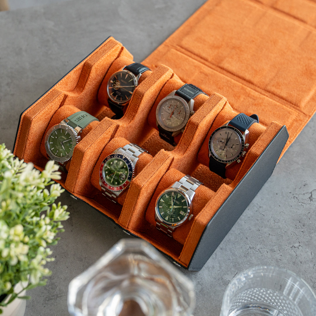 Watch Box R Code Hexagon Watch Box - Schwarz Orange - €179 - Free shipping