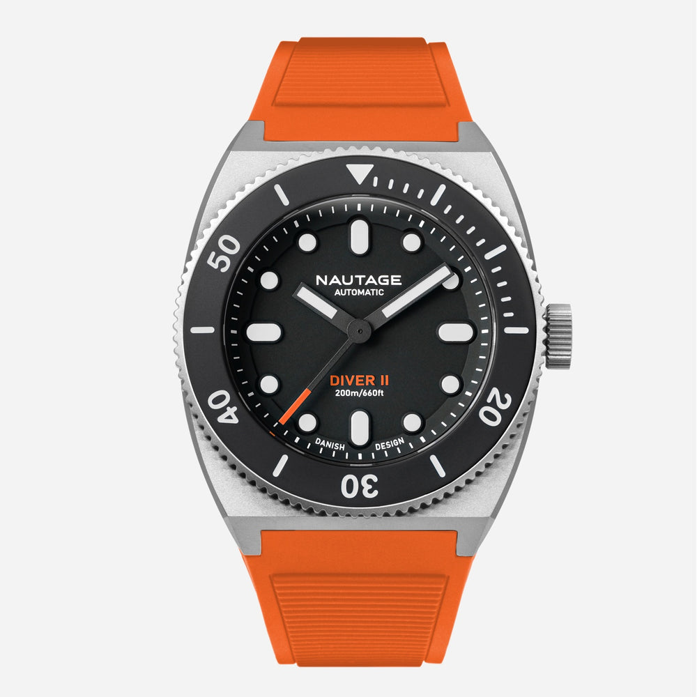 Nautage Diver II – Silber Schwarz Orange