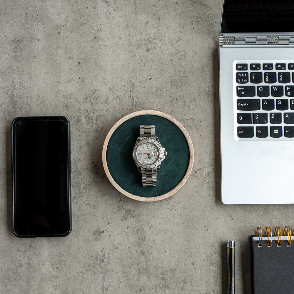 Morelund Uhrenunterlage - Weißeiche Anthrazit 