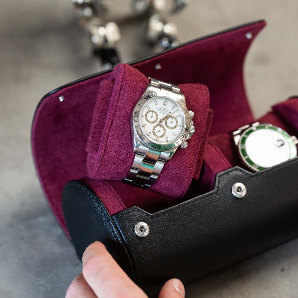 Personalized Two Slot Watch Roll 