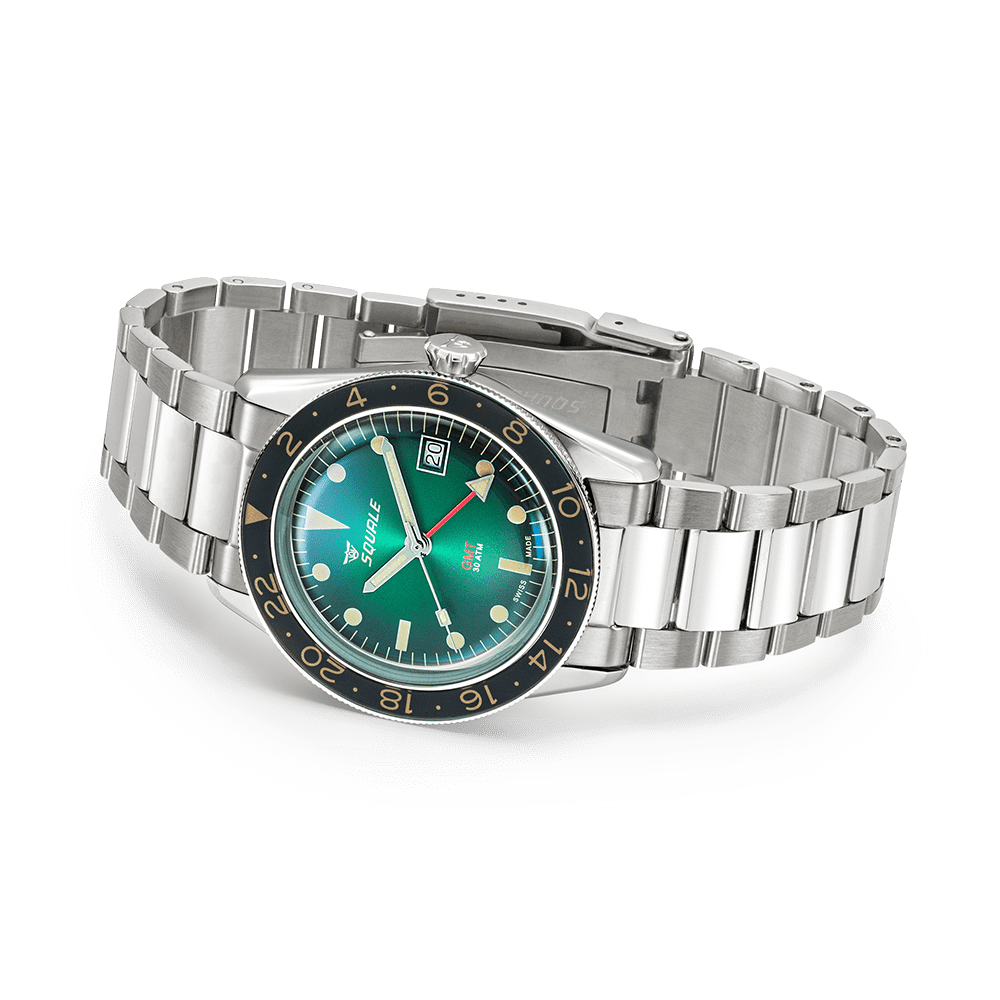 Squale Sub-39 GMT Vintage Green Bracelet