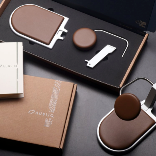 AUBLIQ Uhrenständer Dunkelgrau Braun