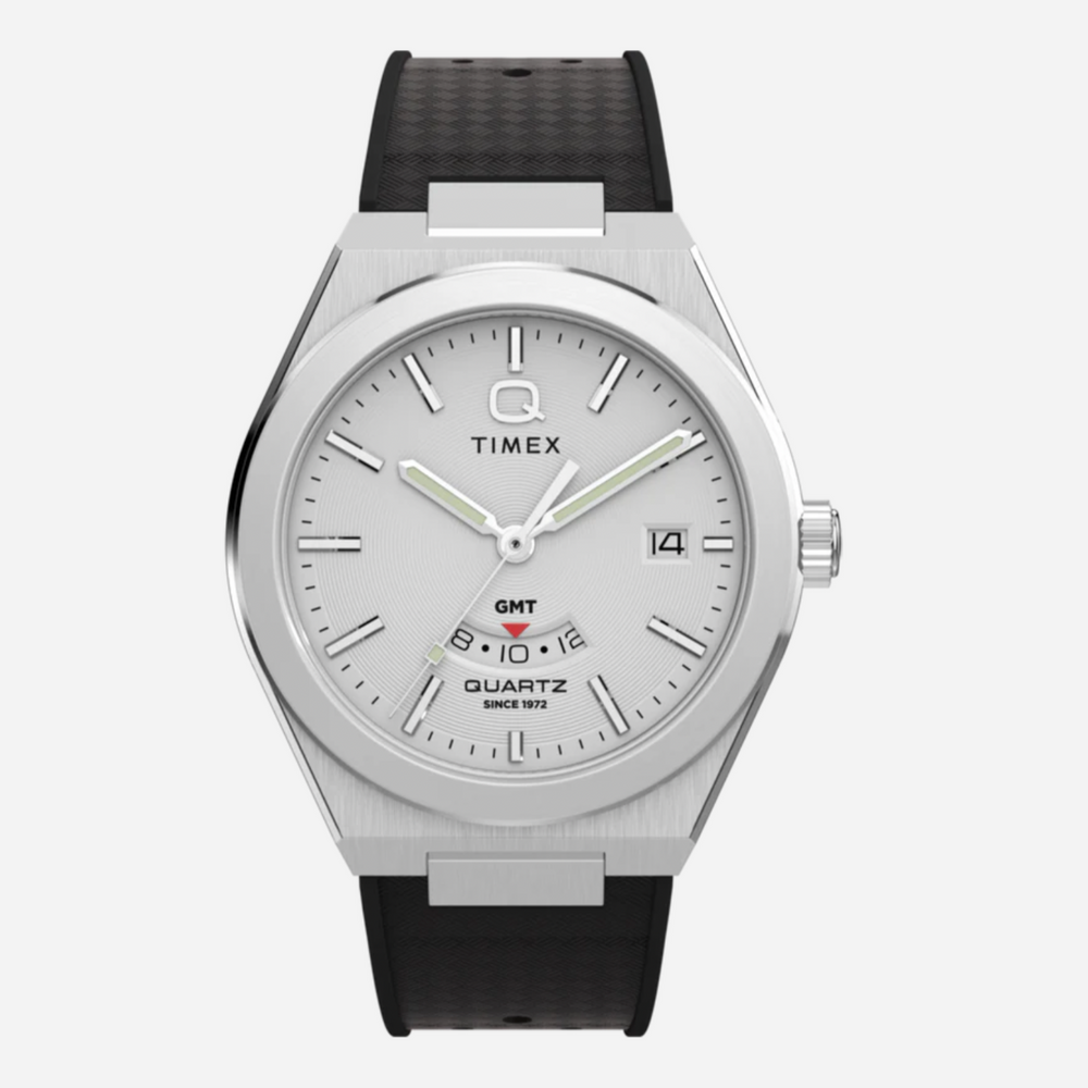 TIMEX Q Timex Continental GMT Kautschukarmband