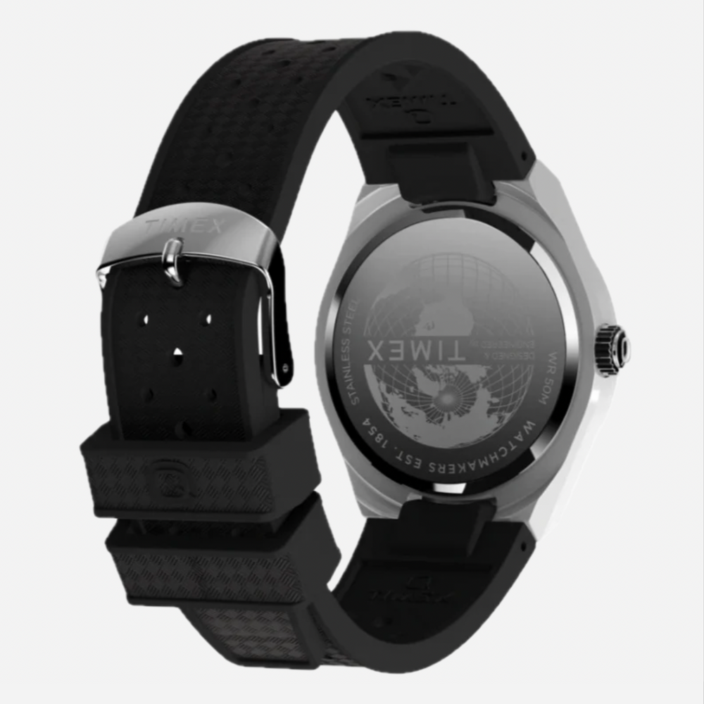 TIMEX Q Timex Continental GMT Kautschukarmband