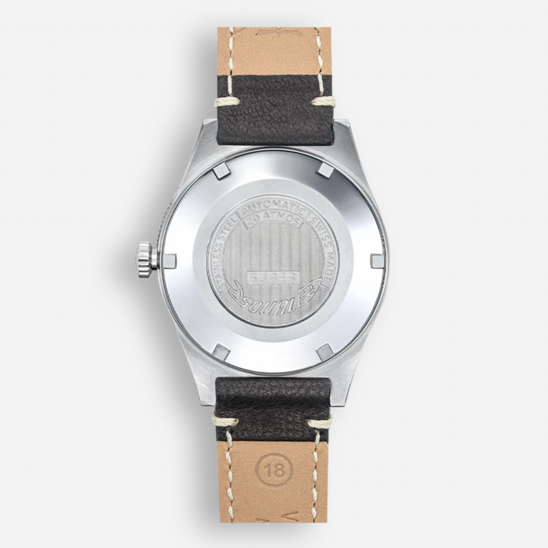Super-Squale Sunray Schwarzes Leder