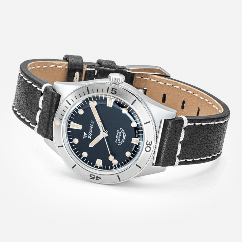 Super-Squale Sunray Schwarzes Leder