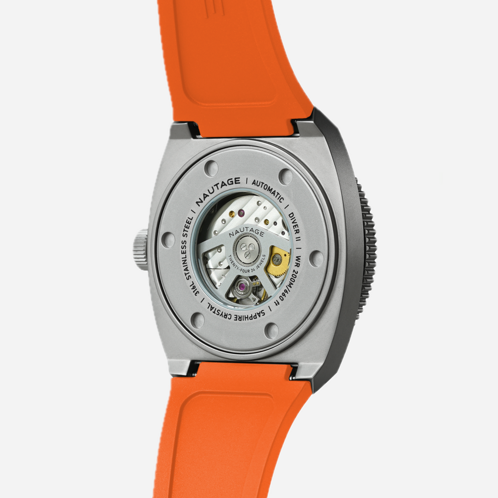 Nautage Diver II – Silber Schwarz Orange