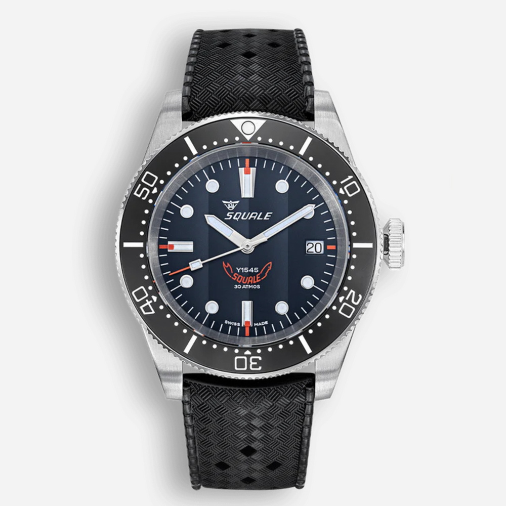 Squale 1545 Schwarzer Gummi