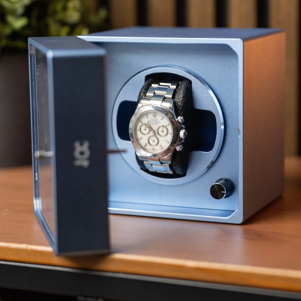 Quadratischer Uhrenbeweger Blau