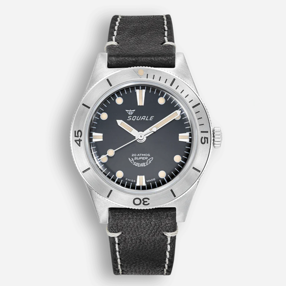 Super-Squale Sunray Schwarzes Leder