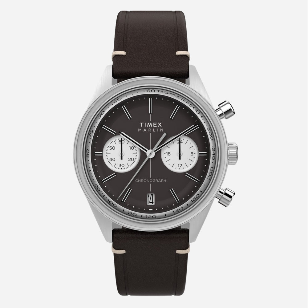 Timex Marlin Jet Quarz-Chronograph mit Lederarmband