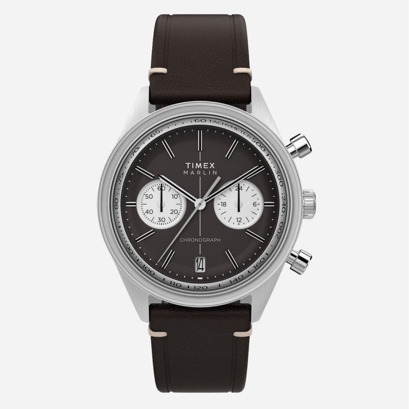 Timex Marlin Jet Quarz-Chronograph mit Lederarmband