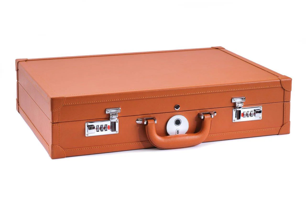 Leanschi Suitcase Uhrenbox 28 Uhren - Blau Orange