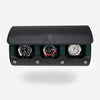 Watch roll for 3 watches black green