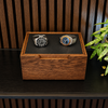 Morelund 6 Slot Wood Watch Box Dark Oak Black