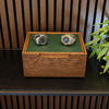 Morelund 6 Slot Wood Watch Box Dark Oak Green