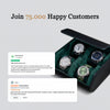Hexagon Black Green 4 Slot Watch Box