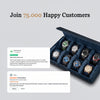Hexagon Navy Blue 8 Slot Watch Box