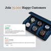 Personalized Hexagon Navy Blue 6 Slot Watch Box