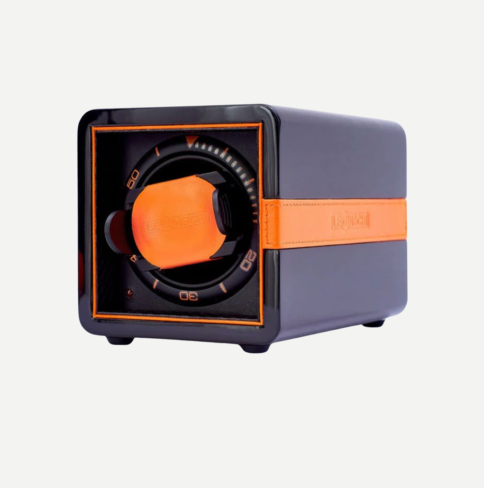 Leanschi Single Watch Winder - Black Orange