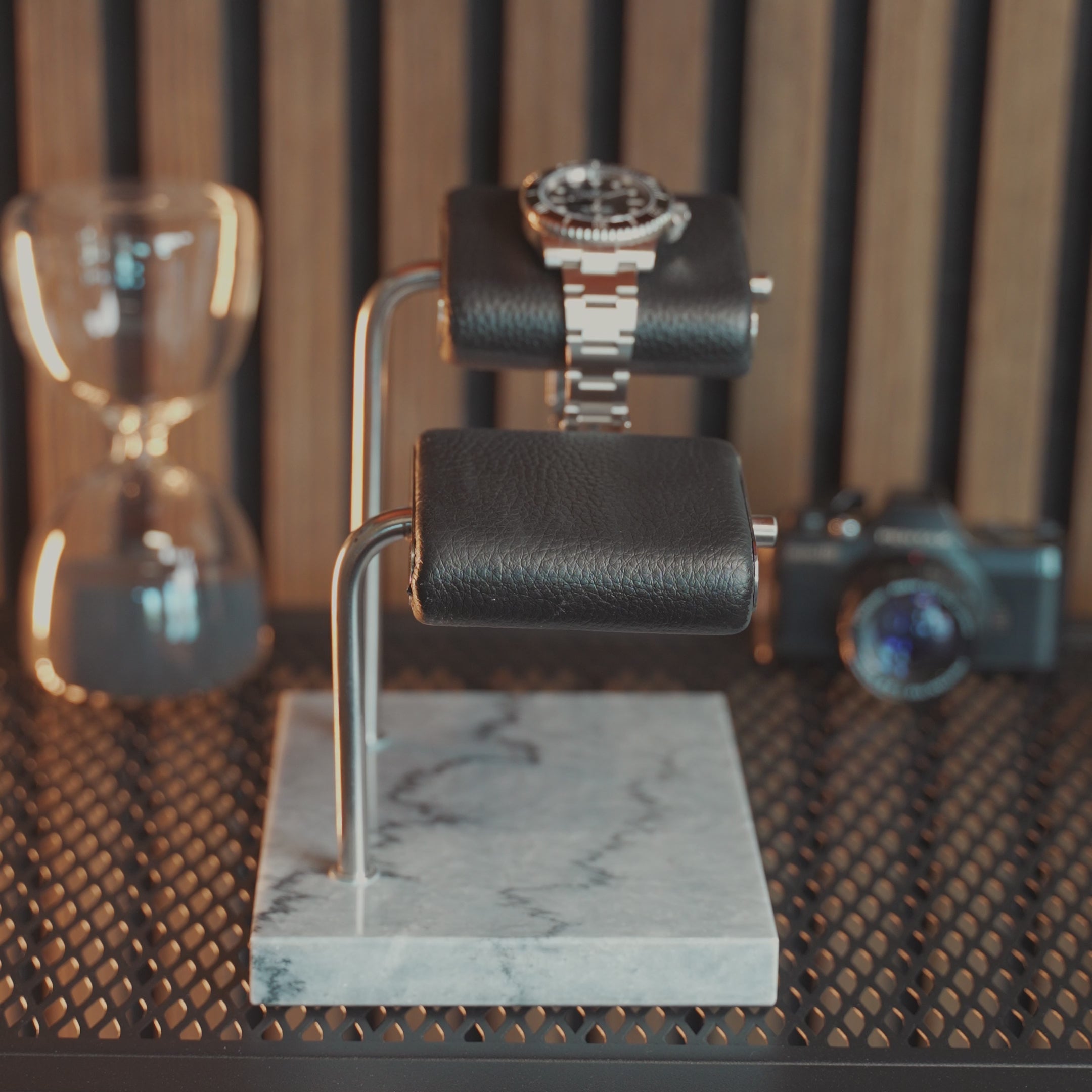 Watch Stand Duo - Grey Marble