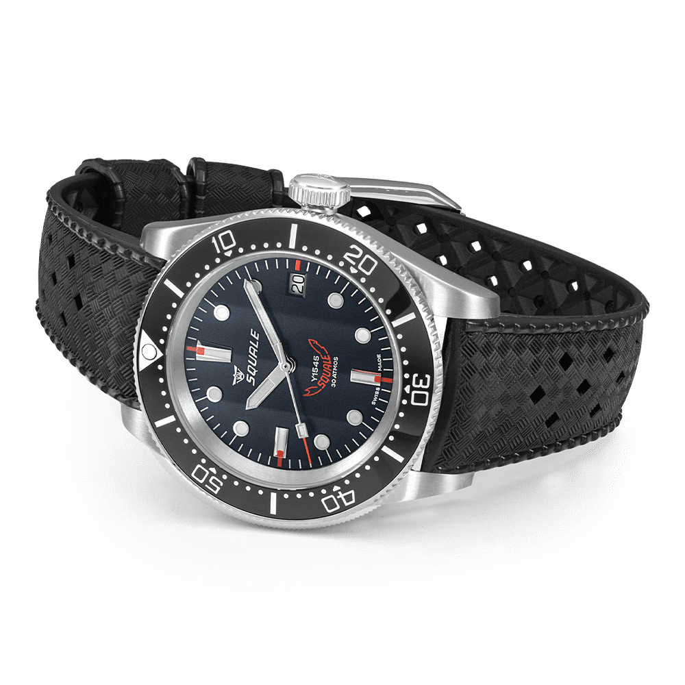 Squale 1545 Black Rubber