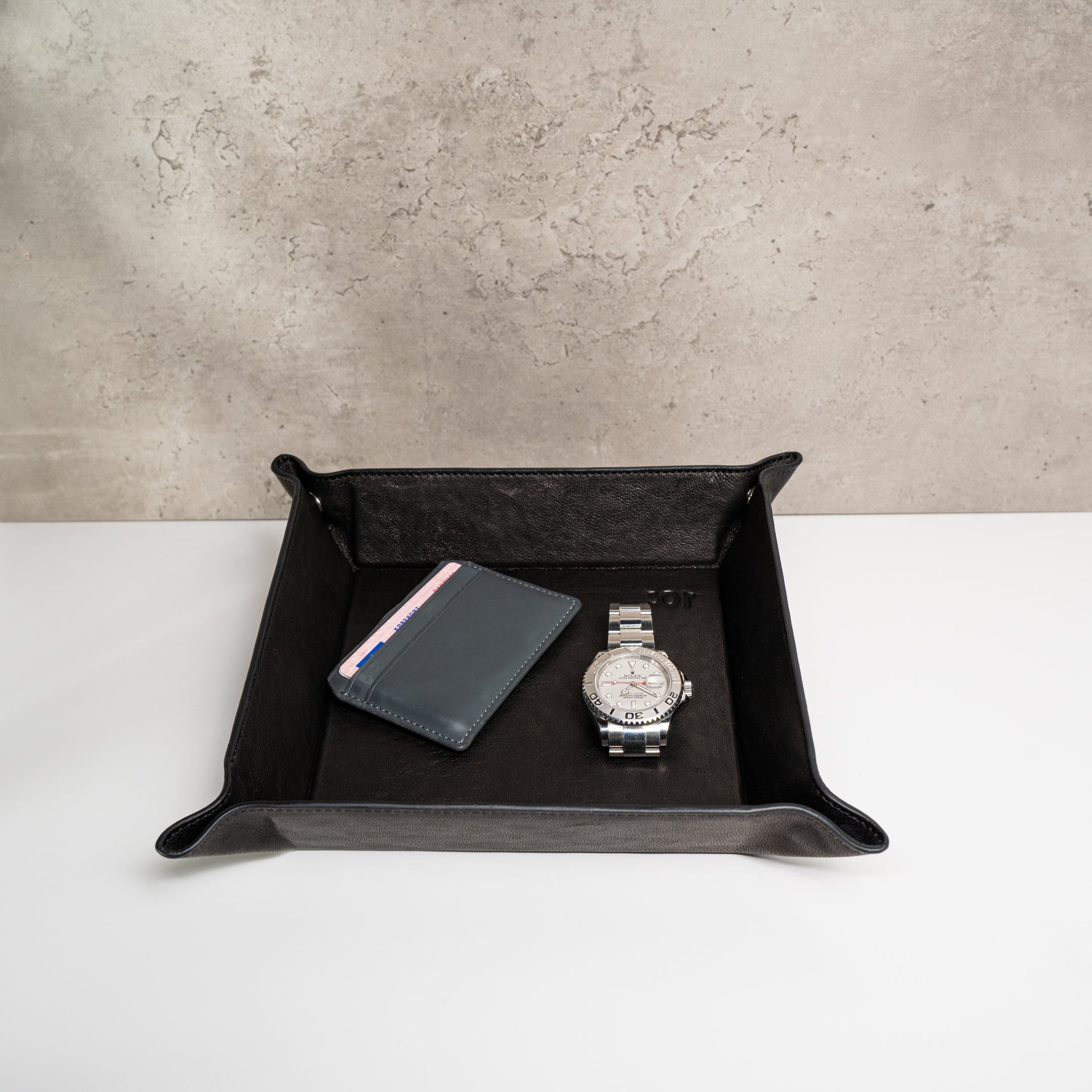 Watch Tray - Black Leather