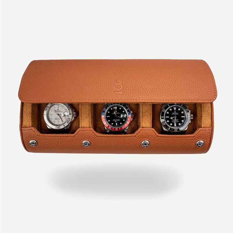 brown watch roll