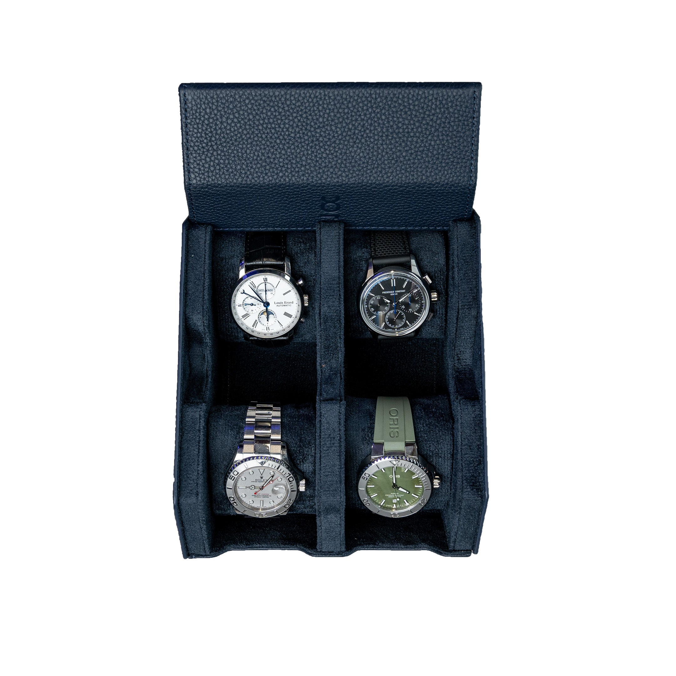 Hexagon Watch Box Small - Navy Blue