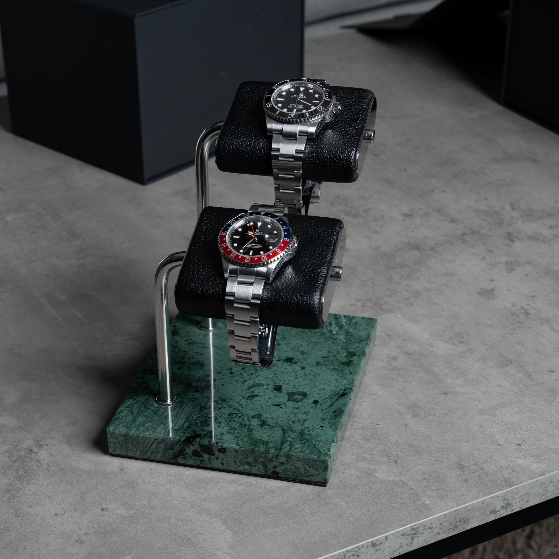 Watch Stand Duo - Green Marble