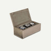 Light Brown Watch Box, made in portugal, handmade, leather, nubuck, watch box for three watches 