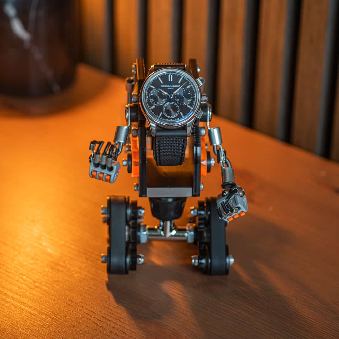 Robotank watch stand, robotoys, handmade, watch display, unique watch stands, cool watch stand, adjustable watch stand