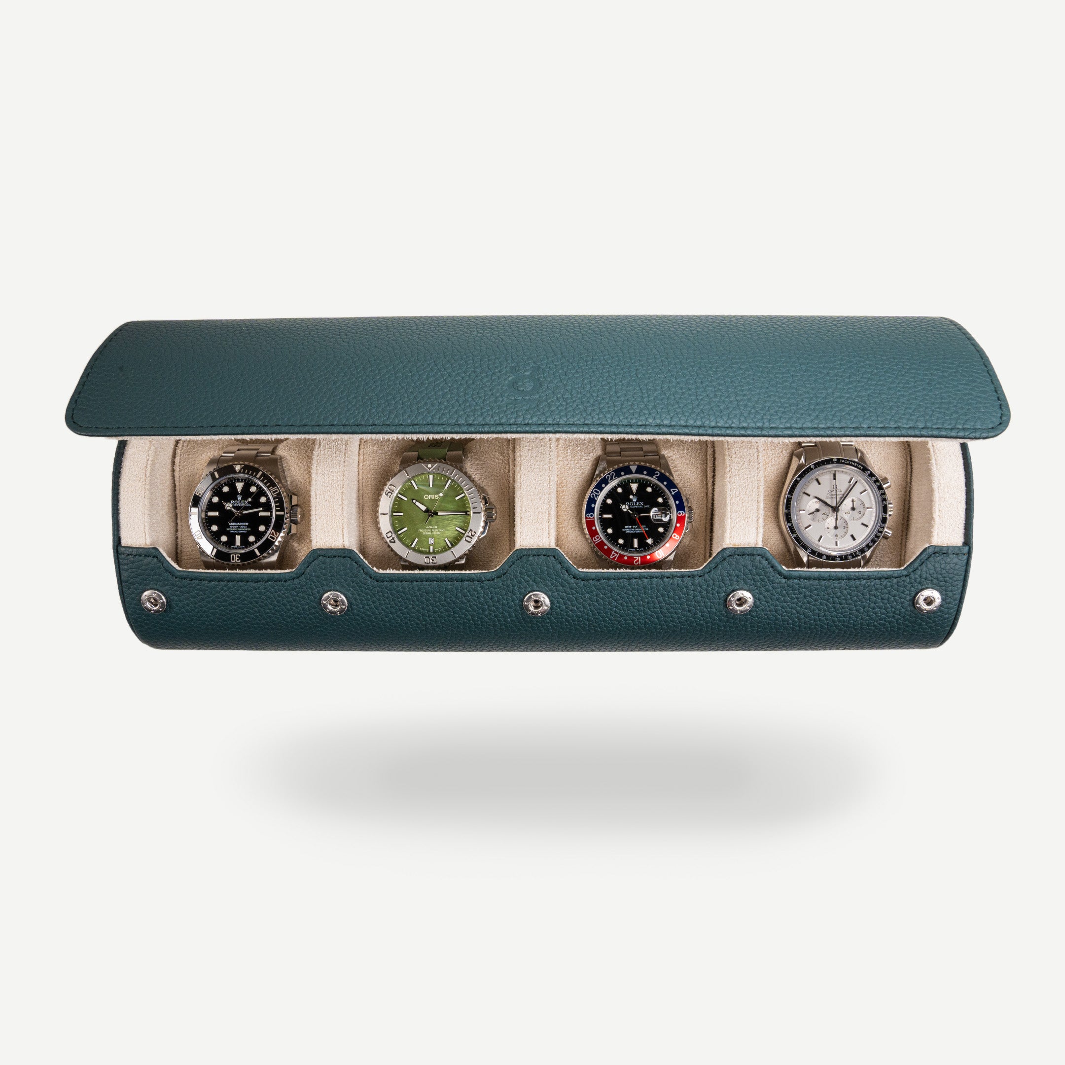 Watch Roll Extra Large Dark Green Litchi